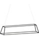 Z-Bar Rise LED 14 inch Matte black Pendant Ceiling Light, Rectangle